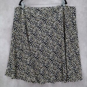 Courtenay Black Dot Flare Fun Flirty Skater‎ Knee Length Skirt Plus 22W
